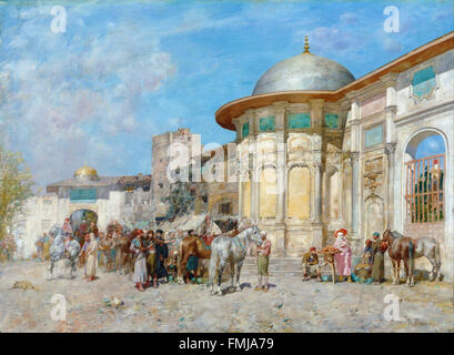 Alberto Pasini - Pferdemarkt, Syrien Stockfoto