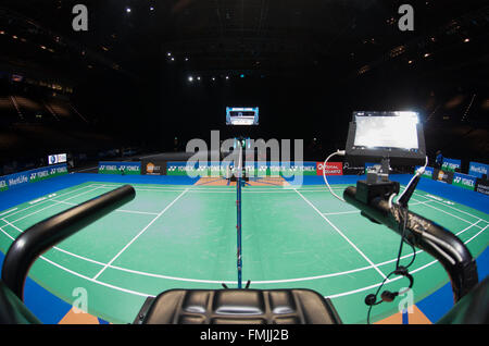 Barclaycard Arena, Birmingham, UK. 12. März 2016. Yonex All England Open Badminton Championships. Das Stadion vor Beginn spielen Credit: Action Plus Sport/Alamy Live News Stockfoto