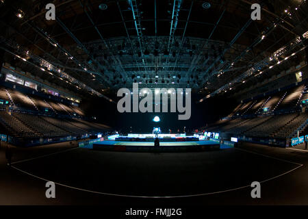 Barclaycard Arena, Birmingham, UK. 12. März 2016. Yonex All England Open Badminton Championships. Das Stadion vor Beginn spielen Credit: Action Plus Sport/Alamy Live News Stockfoto