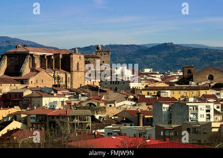 Überblick über die Stadt Plasencia, Cáceres, Extremadura, Spanien, Europa Stockfoto