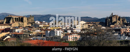 Überblick über die Stadt Plasencia, Cáceres, Extremadura, Spanien, Europa Stockfoto