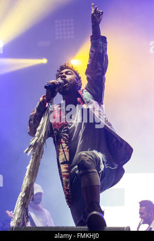 Okeechobee, Florida, USA. 5. März 2016. Sänger MIGUEL tritt beim Musikfestival in Okeechobee, Florida Okeechobee © Daniel DeSlover/ZUMA Draht/Alamy Live News Stockfoto