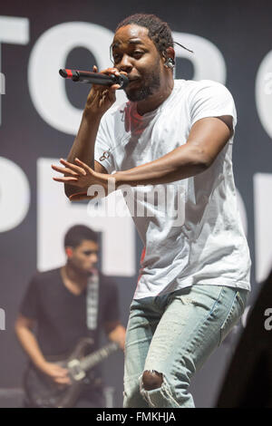 Okeechobee, Florida, USA. 5. März 2016. Rapper KENDRICK LAMAR tritt beim Musikfestival in Okeechobee, Florida Okeechobee © Daniel DeSlover/ZUMA Draht/Alamy Live News Stockfoto