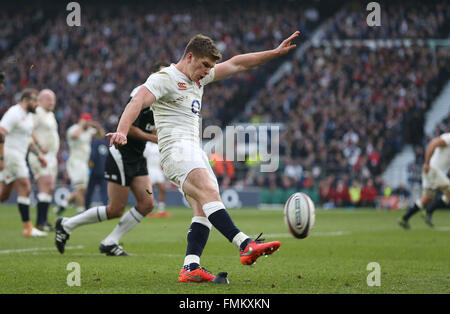 London, UK. 12. März 2016. Owen Farrell England Ru V Wales Ru Rbs Six Nations Championship Twickenham, London, England 12. März 2016 Rugby Rbs Six Nations Championship Twickenham Stadium, London, England © Allstar Bild Bibliothek/Alamy Live-Nachrichten Stockfoto