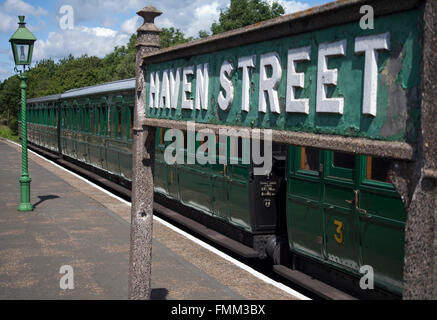 Nostalgiezug Isle of White Railway Stockfoto