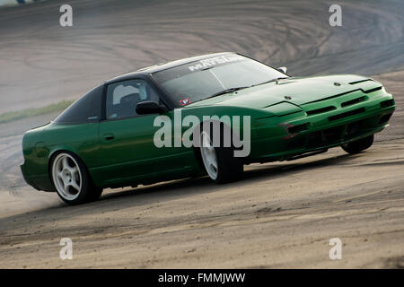 Corby, Großbritannien. 12. März 2016.  Drift Auto während der Drift-Matsuri Rockingham Motor Speedway am 12. März 2016 in Corby, Northamptonshire, Großbritannien. Bildnachweis: Gergo Toth/Alamy Live-Nachrichten Stockfoto