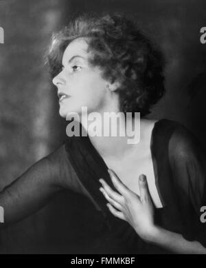 Greta Garbo. Porträt der schwedischen Filmstar, Greta Garbo, durch Arnold Genthe, geboren 1925 Stockfoto