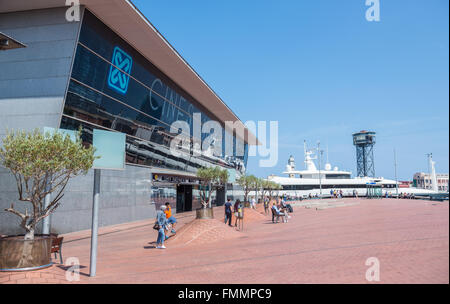 Einkaufszentrum Maremagnum in Port Vell, Barcelona, Spanien Stockfoto