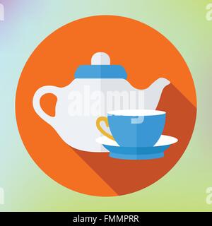 Teekanne-Pokal-Symbol. Wasserkocher Tee Stock Vektor