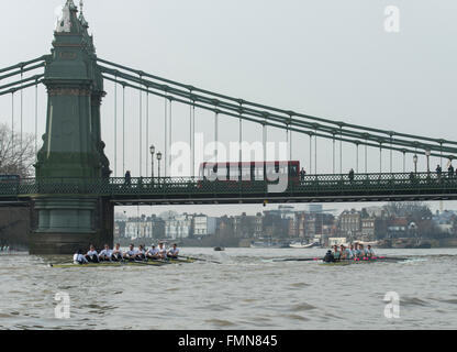 VEREINIGTES KÖNIGREICH. 12. März 2016. Boat Race Finale Befestigungen vor der Regatta. Cambridge University Boat Club V Deutsch unter 23 s. CUBC:, B) Felix Newman, 2) Ali Abbasi, 3) Charles Fisher, 4) Clemens Auersperg, 5) Luke Juckett, 6) Henry Hoffstot, 7) Ben Rubel, S) Lance Tredell, C) Ian Middleton. Bildnachweis: Duncan Grove/Alamy Live-Nachrichten Stockfoto