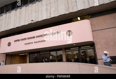 USA Mexiko Grenze Kontrollstation, Calexico, Kalifornien, USA Stockfoto