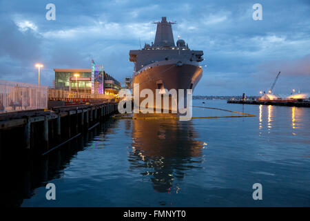 USS Anchorage. Broadway Pier, San Diego, Kalifornien, USA Stockfoto