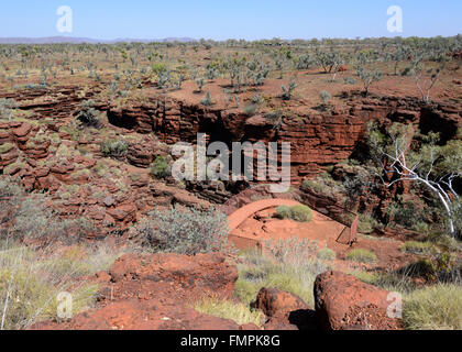 Joffre Gorge, Karijini-Nationalpark, Pilbara, Western Australia, WA, Australien Stockfoto