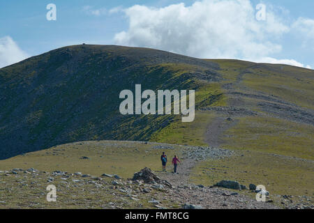 Wanderer auf der Strecke nach Hellvellyn Summit - Lake District, England, UK Stockfoto