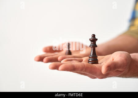 Bietet, eine Entscheidung zu treffen. Stockfoto