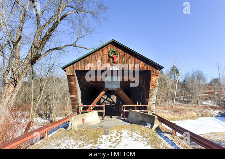 Hammond überdachte Brücke in Pittsford, Vermont Stockfoto