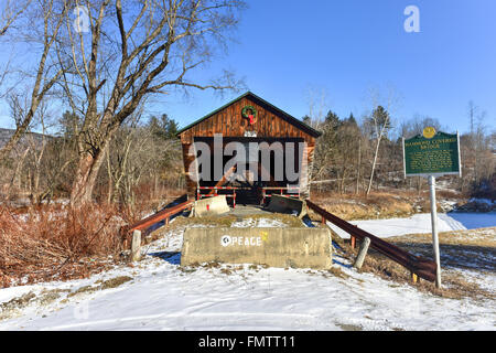 Hammond überdachte Brücke in Pittsford, Vermont Stockfoto