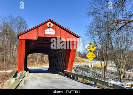 Cooley überdachte Brücke in Pittsford, Vermont Stockfoto