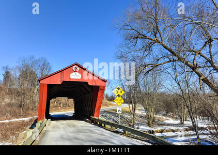 Cooley überdachte Brücke in Pittsford, Vermont Stockfoto