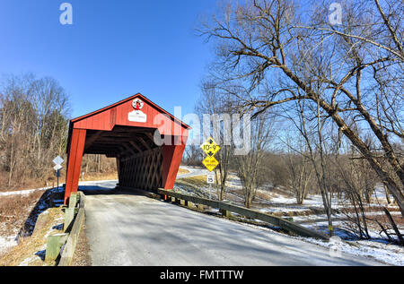 Cooley überdachte Brücke in Pittsford, Vermont Stockfoto