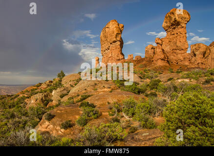 Garten Eden im Arches National Park in Utah Stockfoto