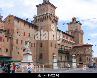 Este Schloss, Ferrara. Stockfoto
