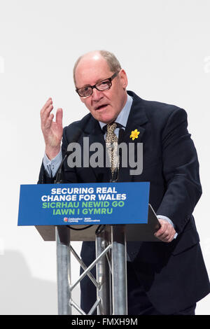 Jonathan Evans Vorsitzender der walisischen konservativen Partei während der walisischen konservativen Partei. Stockfoto