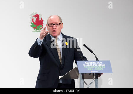 Jonathan Evans Vorsitzender der walisischen konservativen Partei während der walisischen konservativen Partei. Stockfoto