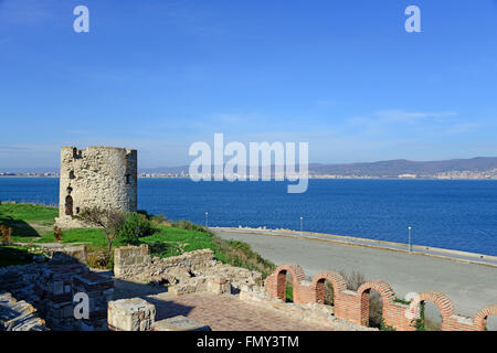 Alte Festung in Nessebar, Bulgarien. UNESCO-Weltkulturerbe Stockfoto