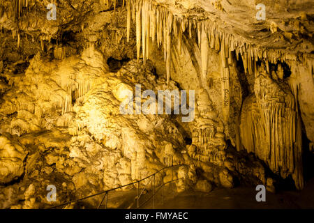 Griechenland, Kykladen, Antiparos, Tropfsteinhöhle Agios Ioannis Stockfoto