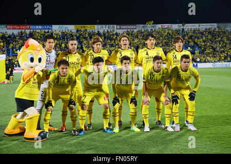 Chiba, Japan. 12. März 2016. Kashiwa Reysol-Team Gruppe Line-up Fußball: 2016 J1 Liga 1. Etappe Match zwischen Kashiwa Reysol 2-2 Jubilo Iwata Hitachi Kashiwa-Stadion in Chiba, Japan. © Kenzaburo Matsuoka/AFLO/Alamy Live-Nachrichten Stockfoto