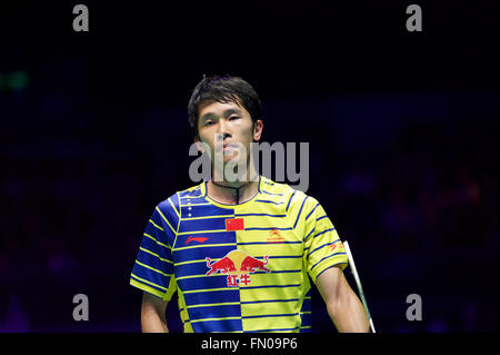 Barclaycard Arena, Birmingham, UK. 13. März 2016. Yonex All England Open Badminton Championships. Houwei Tian, China, Herren Einzel Finale Credit: Action Plus Sport/Alamy Live News Stockfoto