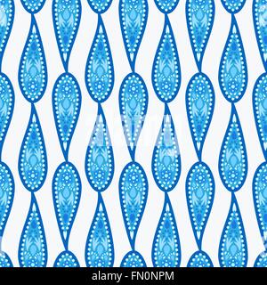 Komplizierte blauen Tropfen Muster Stock Vektor
