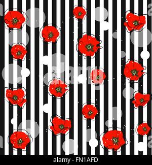 Abstrakt rot Mohnblume Blumen Stock Vektor