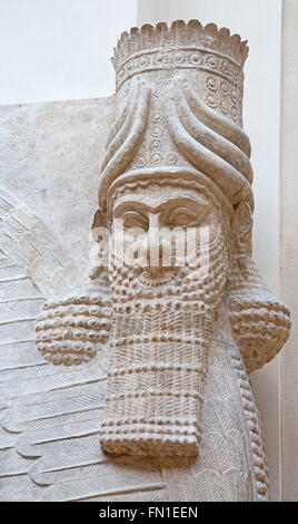 Alten sumerischen Steinbildhauen mit Keilschrift scripting Stockfoto