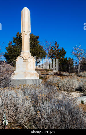 Szene aus dem Pioneer Cemetery in Virginia City, Nevada, USA Stockfoto