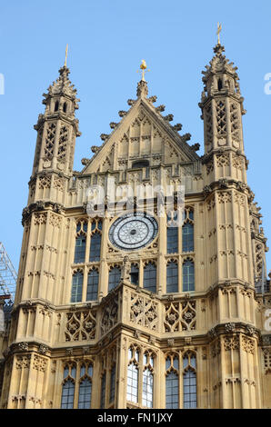 Struktur der Palast von Westminster, der Treffpunkt der House of Commons und dem House of Lords, London, UK Stockfoto