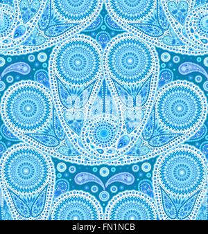 Pfau-Tail-Paisley-Muster Stock Vektor