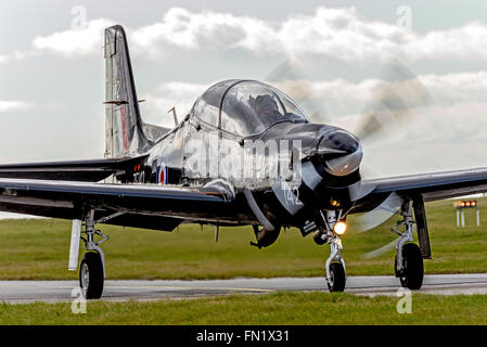 RAF Valley Anglesey North Wales Uk Tucano Trainer. Stockfoto