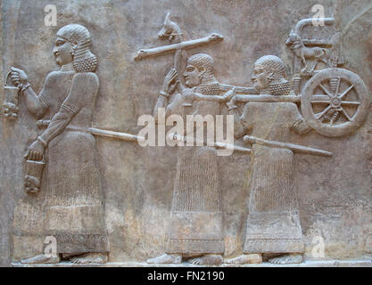 Alten sumerischen Steinbildhauen mit Keilschrift scripting Stockfoto