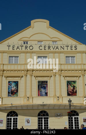 Teatro Cervantes, Malaga Spanien 2016-Hauptquartier des Festivals von Malaga Stockfoto