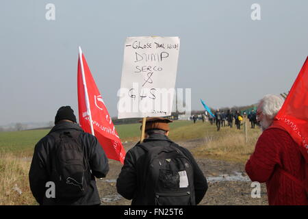 Yarl es Wood Demonstration, Bedford, Großbritannien Stockfoto