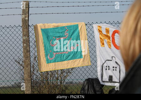 Yarl es Wood Demonstration, Bedford, Großbritannien Stockfoto