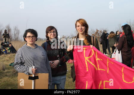 Yarl es Wood Demonstration, Bedford, Großbritannien Stockfoto