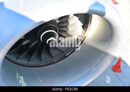 Motor, Rad, Ventilator, Turbine, Boeing 787, B787, b 8, 9, Dreamliner, Dream Liner, Flughafen München, Flughafen München, MUC, EDDM Stockfoto