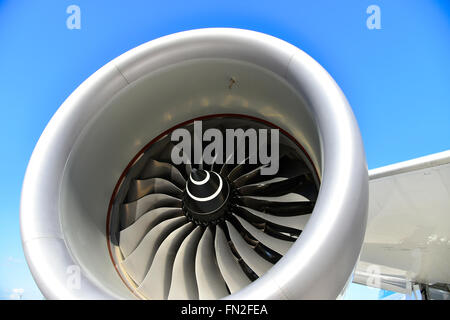 Motor, Rad, Ventilator, Turbine, Boeing 787, B787, b 8, 9, Dreamliner, Dream Liner, Flughafen München, Flughafen München, Stockfoto