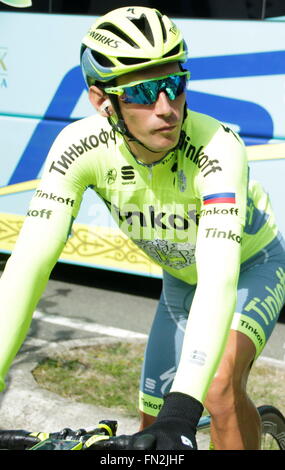 Castelnouovo Val di Cecica, Italia, 11. März 2016 Roman Kreuziger au Départ De La 3eme Étape de Tirreno - Adriattic 2016 Stockfoto