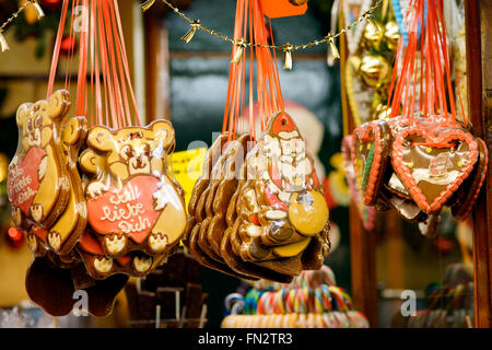 Weihnachtsgebäck auf dem Weihnachtsmarkt; Hannover Stockfoto