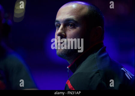 Barclaycard Arena, Birmingham, UK. 13. März 2016. Yonex All England Open Badminton Championships. Russische Team, Herren-Doppel Finale Trainer, Credit: Action Plus Sport/Alamy Live News Stockfoto