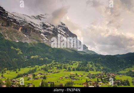 Die Eigernordwand von Grindelwald, Junfrau Region, Schweiz, Europa Stockfoto